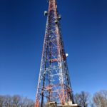 Vertical picture of the American Tower structure in Corbin, Virginia